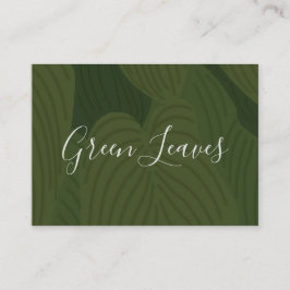 Groene bladeren Botanische Natuur Visitekaartje