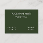 Groene bladeren Botanische Natuur Visitekaartje (Achterkant)