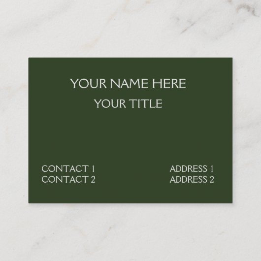 Groene bladeren Botanische Natuur Visitekaartje (Achterkant)