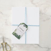 Groene bladeren Botanische tropische Planten bruil Cadeaulabel (Met Touw)