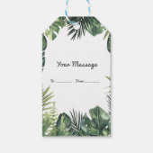 Groene bladeren Botanische tropische Planten bruil Cadeaulabel (Voorkant)