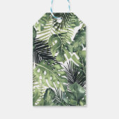 Groene bladeren Botanische tropische Planten bruil Cadeaulabel (Achterkant)