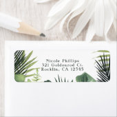 Groene bladeren Botanische tropische Planten bruil Etiket (Insitu)