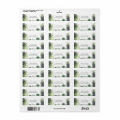 Groene bladeren Botanische tropische Planten bruil Etiket (Full Sheet)