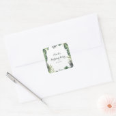 Groene bladeren Botanische tropische Planten bruil Vierkante Sticker (Envelop)