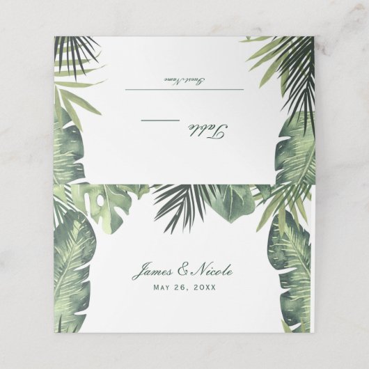 Groene bladeren Botanische Tropische Planten Zitpl Plaatskaartje