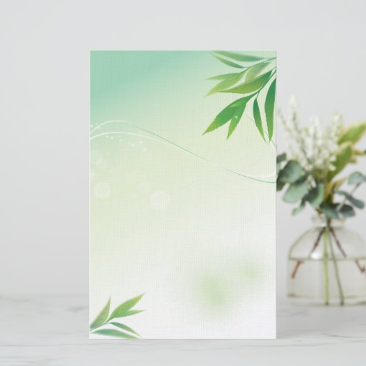 Groene bladeren Briefpapier (Staand voorkant)