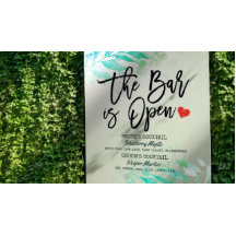 Groene Bladeren Bruiloft De Bar is Open Drankmenu