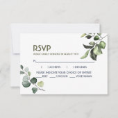 Groene Bladeren Buiten Trouwlocatie Tuin Reactie RSVP Kaartje (Voorkant)
