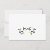 Groene Bladeren Buiten Trouwlocatie Tuin Reactie RSVP Kaartje (Achterkant)