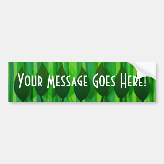 Groene bladeren bumpersticker (Voorkant)