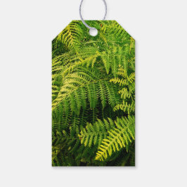 Groene bladeren cadeaulabel