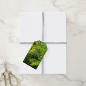 Groene bladeren cadeaulabel (Met Touw)