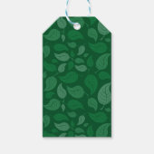Groene bladeren cadeaulabel (Voorkant)