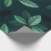Groene bladeren cadeaupapier (Hoek)