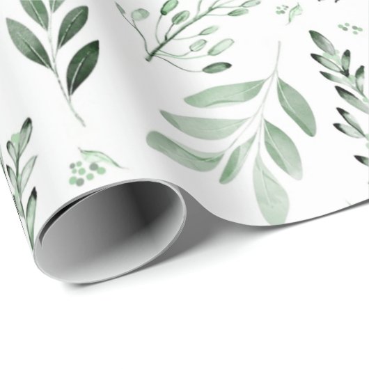 Groene bladeren cadeaupapier (Rol Hoek)