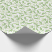Groene bladeren cadeaupapier (Hoek)