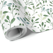 Groene bladeren cadeaupapier (Rol Hoek)