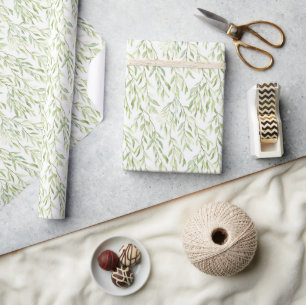 Groene Bladeren Cadeaupapier