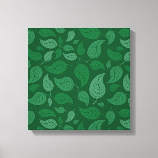 Groene bladeren canvas afdruk (Voorkant)