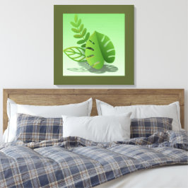 Groene Bladeren Canvas Afdruk