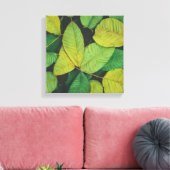 Groene bladeren canvas afdruk (Insitu (Woonkamer))