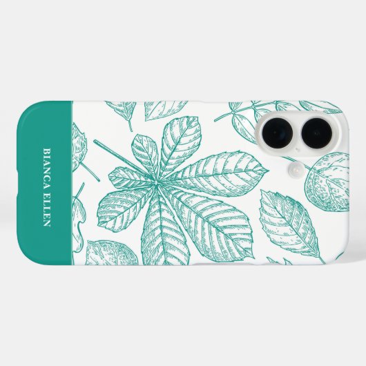Groene bladeren Case-Mate iPhone case (Achterkant (horizontaal))