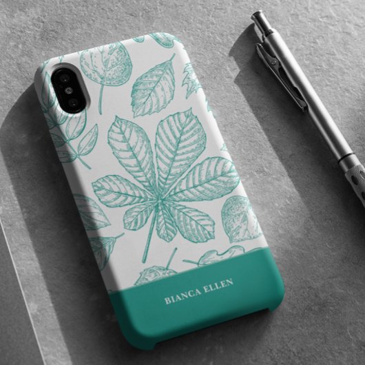 Groene bladeren Case-Mate iPhone case