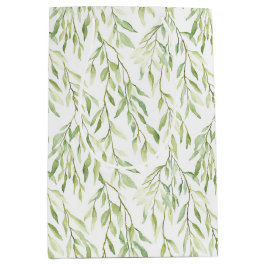 Groene Bladeren Chic Verjaardag Medium Cadeauzakje