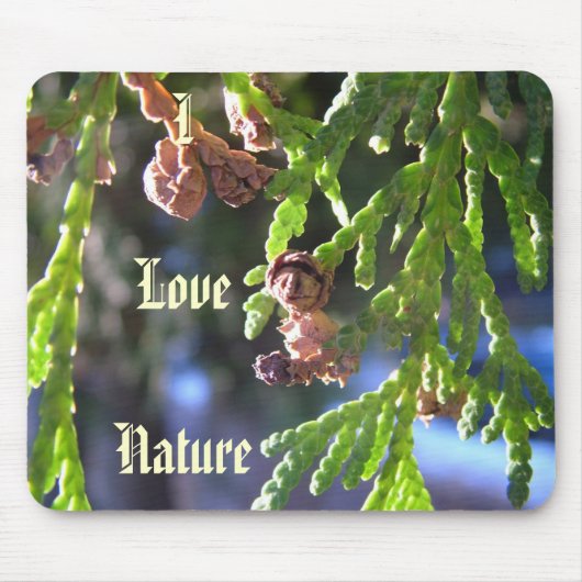 groene bladeren, cipres, zaden muismat (Voorkant)