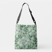 Groene bladeren crossbody tas (Achterkant)