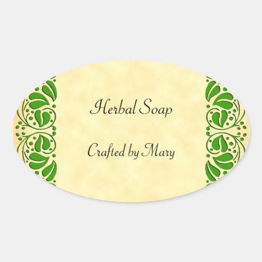 Groene bladeren Custom Craft Sticker (Voorkant)