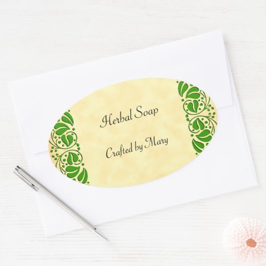 Groene bladeren Custom Craft Sticker (Envelop)