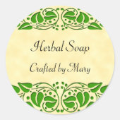 Groene bladeren Custom Craft Stickers (Voorkant)