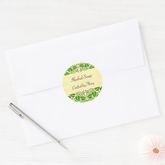 Groene bladeren Custom Craft Stickers (Envelop)