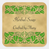 Groene bladeren Custom Craft Stickers (Voorkant)