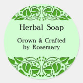 Groene bladeren Custom Craft Stickers (Voorkant)