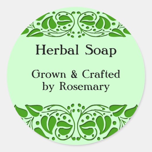 Groene bladeren Custom Craft Stickers (Voorkant)