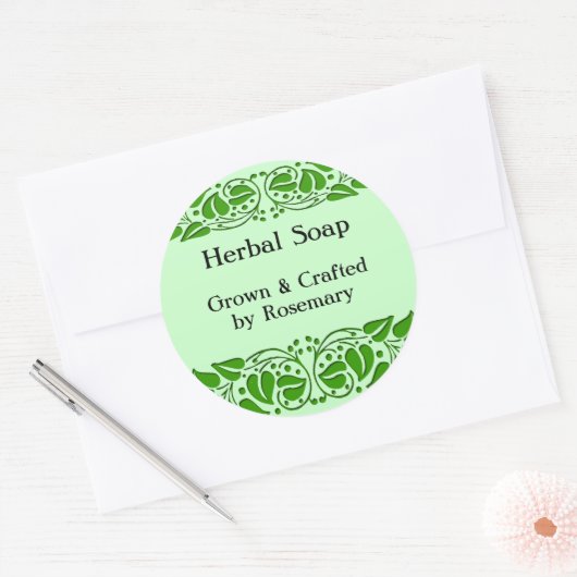 Groene bladeren Custom Craft Stickers (Envelop)