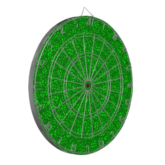 groene bladeren dartbord (Voorkant Links)
