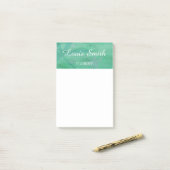 Groene bladeren decoratief post-it® notes (Op bureau)