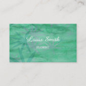 Groene bladeren decoratief visitekaartje (Voorkant)