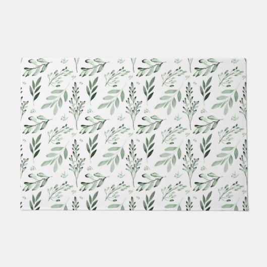 Groene bladeren deurmat (Voorkant)