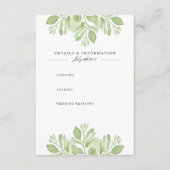 Groene bladeren Duo | Kaart informatie Waterverf (Voorkant)