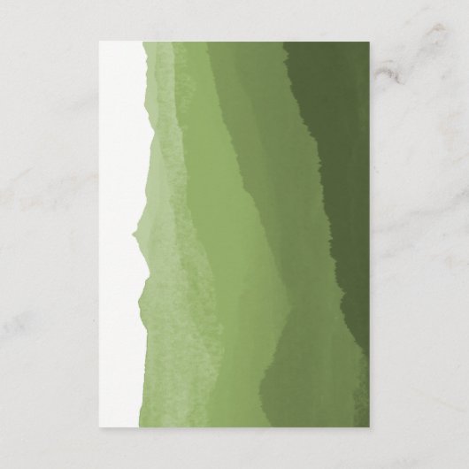 Groene bladeren Duo | Kaart informatie Waterverf (Achterkant)