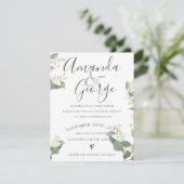 Groene bladeren | Elegant Script | Verlenging van Kaart (Staand voorkant)