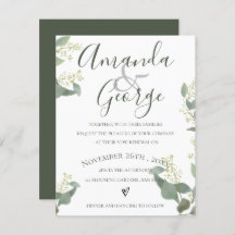 Groene bladeren | Elegant Script | Verlenging van 