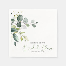 Groene Bladeren Elegante Bruiloft Feest Servet