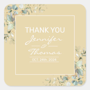 Groene bladeren, elegante minimalistische Sticker