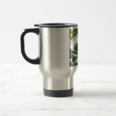 groene bladeren en boomstam met koele schors reisbeker (Links)